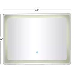 Kirklands Home Silver Adjustable LED Wall Mirror New