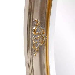 Kirklands Home Silver and Gold Carlton Oval Wall Mirror New