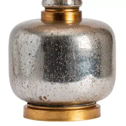 Kirklands Home Silver and Gold Mercury Glass Table Lamp White