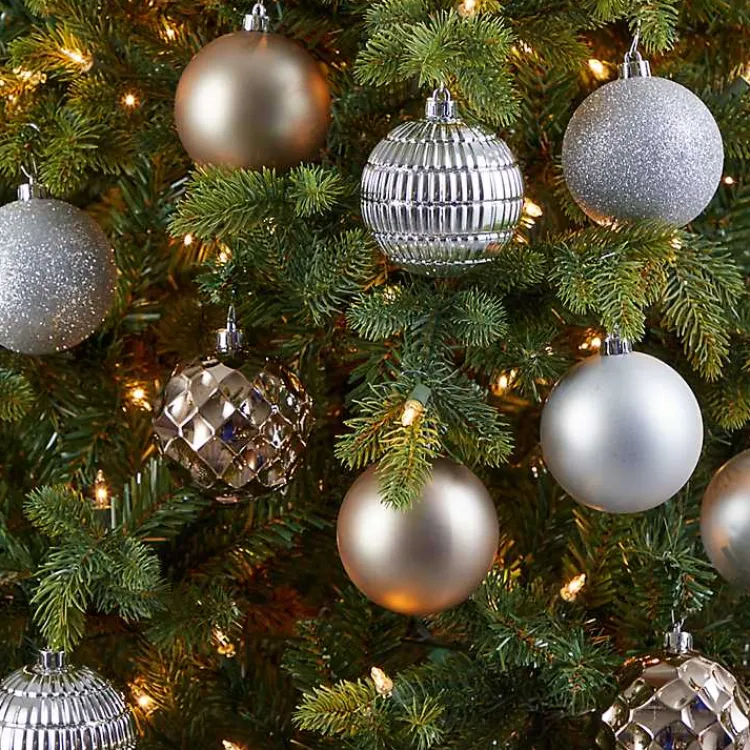 Christmas Ornaments>Kirklands Home Silver and Gold Shatterproof Ornaments, Set of 40