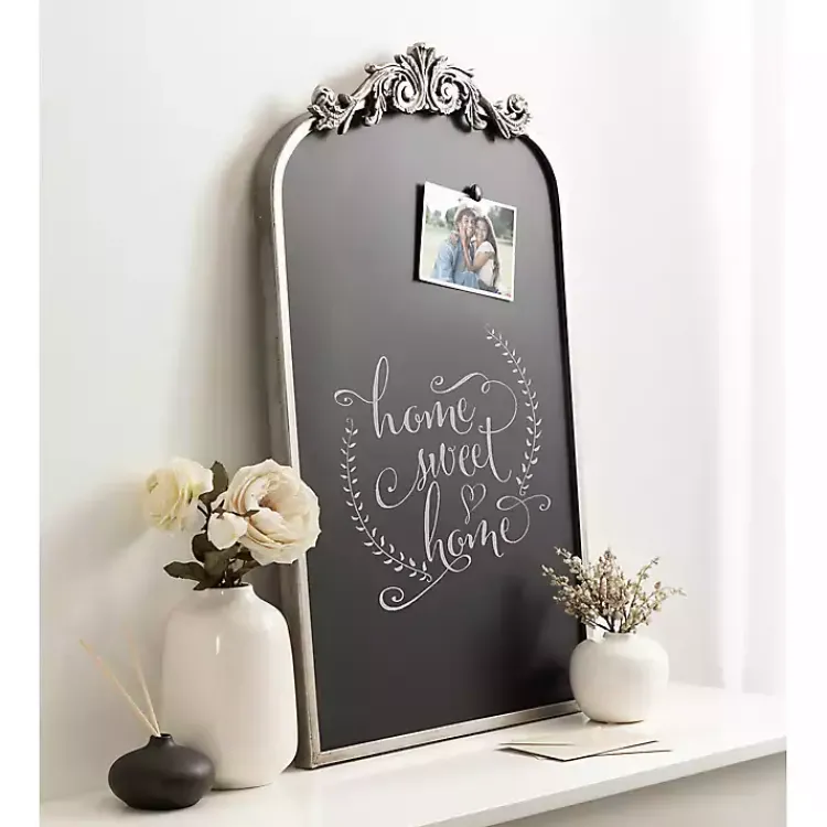 Memo & Chalkboards>Kirklands Home Arch Framed Arendall Chalkboard Silver