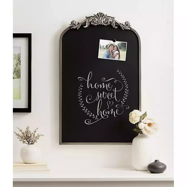 Memo & Chalkboards>Kirklands Home Arch Framed Arendall Chalkboard Silver