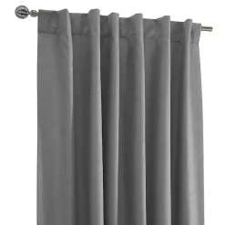 Kirklands Home Silver Baxter Blackout Curtain Panel, 95 in. Gray
