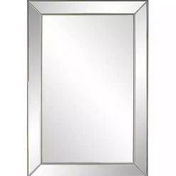 Kirklands Home Bevel Rectangle Wall Mirror Silver Best