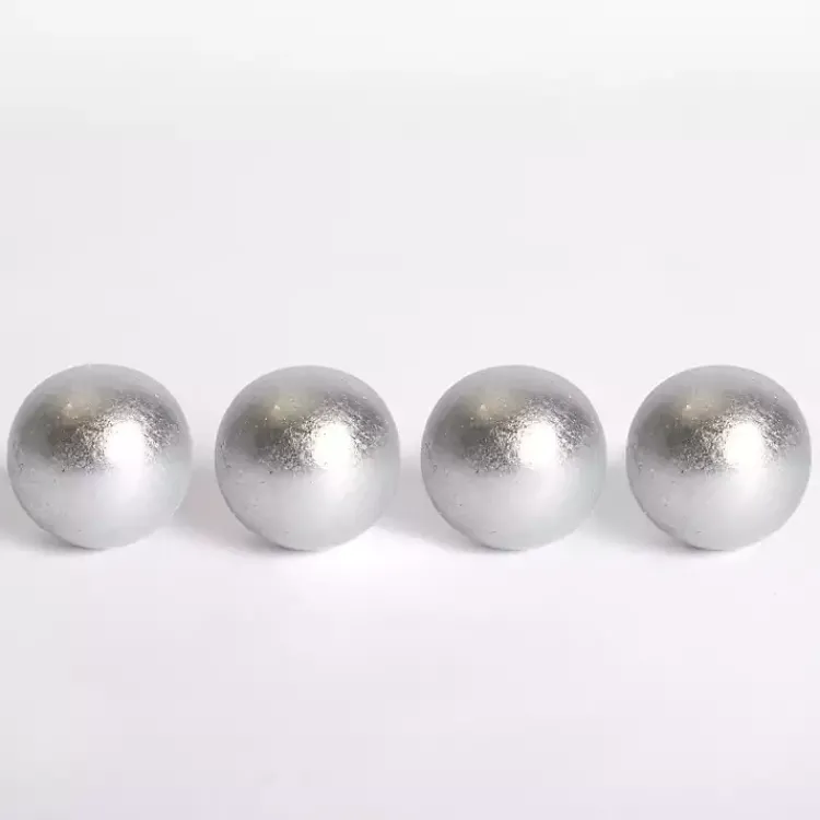 Bowl Filler>Kirklands Home Ceramic 3 in. Orbs, Set of 4 Silver