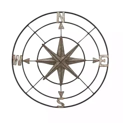 Kirklands Home Compass Rose Outdoor Plaque Silver Discount