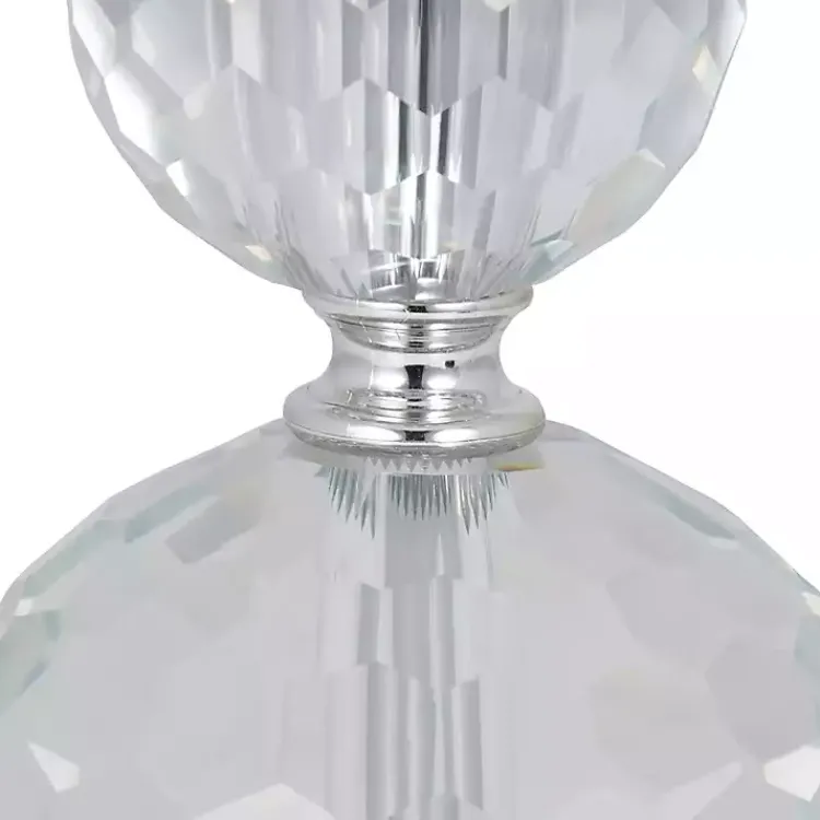 Kirklands Home Silver Crystal Orb Table Lamps, Set of 2 White Clearance