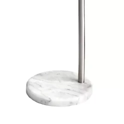 Kirklands Home Curved Floor Lamp with Marble Base Silver Discount