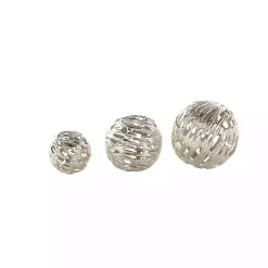 Bowl Filler>Kirklands Home Cut-Out Metal Orbs, Set of 3 Silver