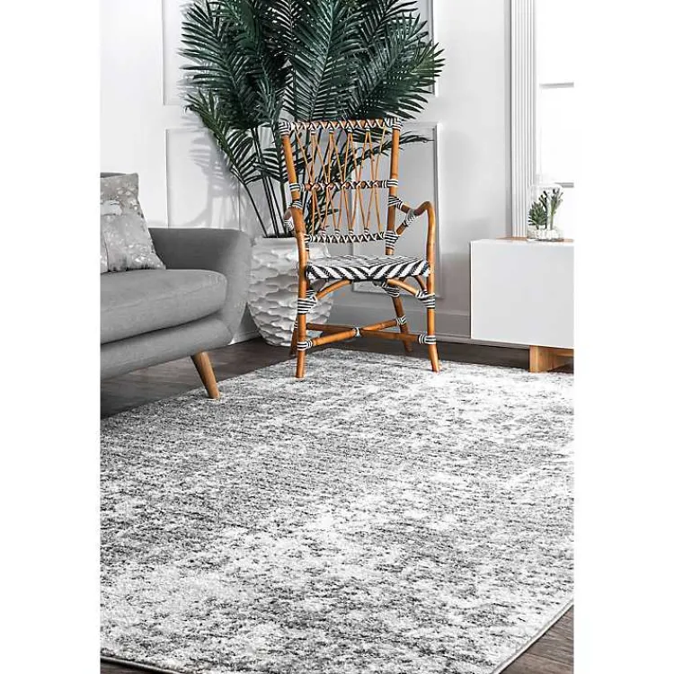 Kirklands Home Silver Deena Abstract Area Rug, 5x8 Hot
