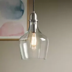 Kirklands Home Glass Avalon Pendant Light Silver Hot