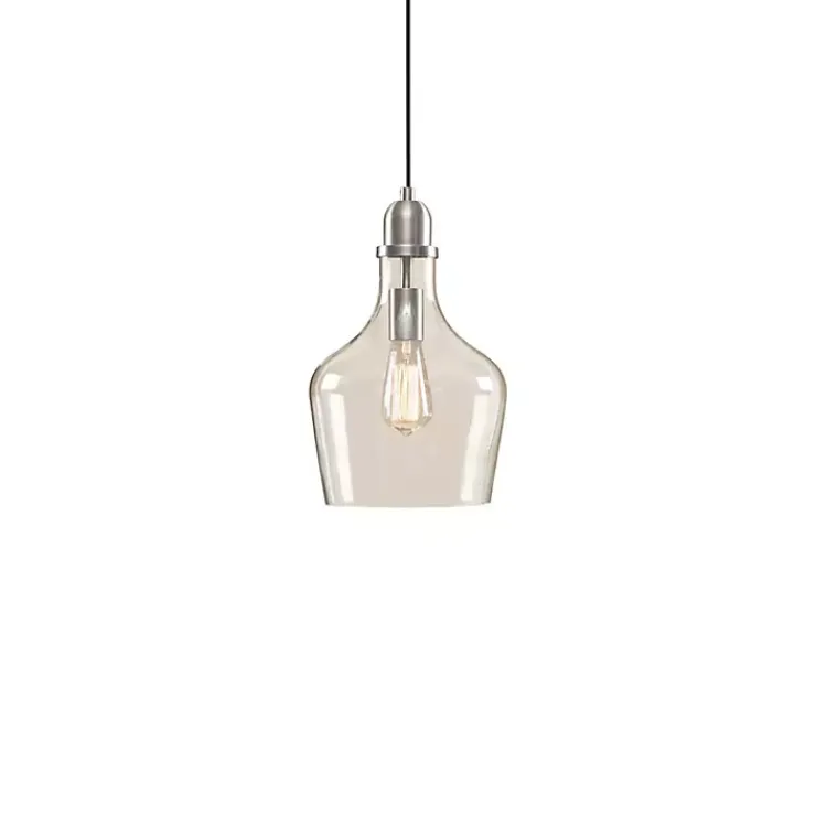 Kirklands Home Glass Avalon Pendant Light Silver Hot