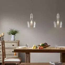 Kirklands Home Glass Avalon Pendant Light Silver Hot