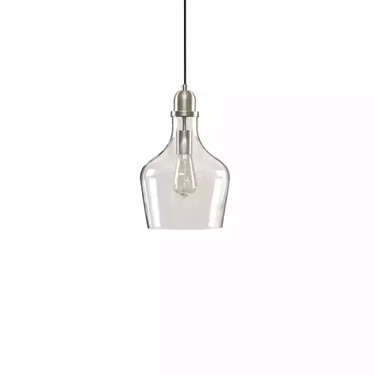 Kirklands Home Glass Avalon Pendant Light Silver Hot