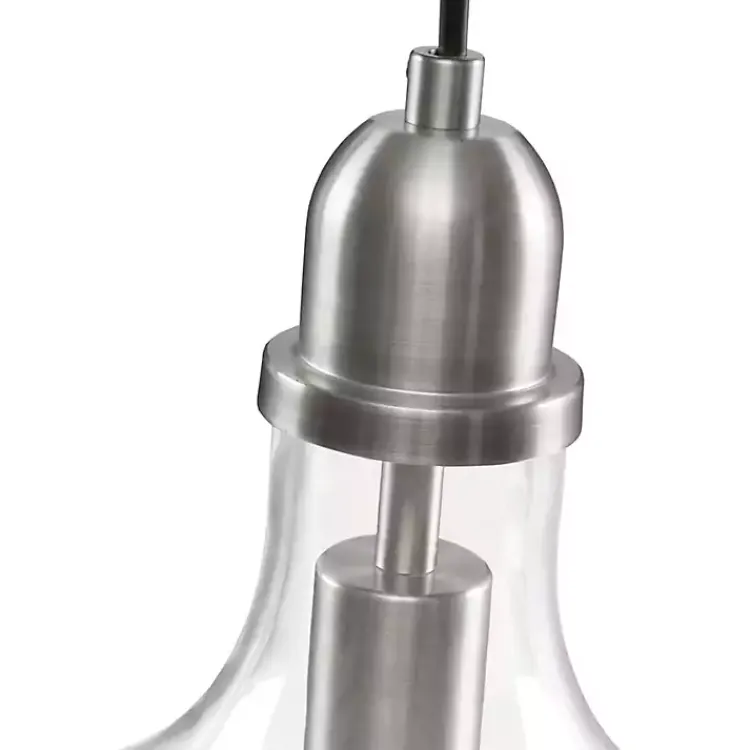 Kirklands Home Glass Avalon Pendant Light Silver Hot