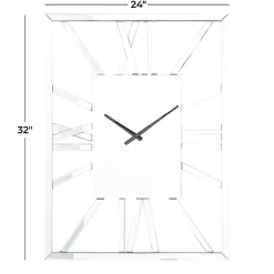Kirklands Home Silver Glass Frame Wall Clock Online