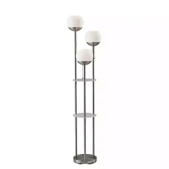 Kirklands Home Silver Globe 3-Light Shelf Floor Lamp Best