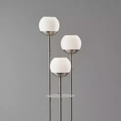 Kirklands Home Silver Globe 3-Light Shelf Floor Lamp Best