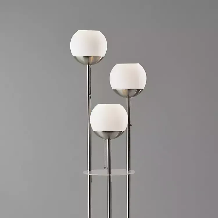 Kirklands Home Silver Globe 3-Light Shelf Floor Lamp Best