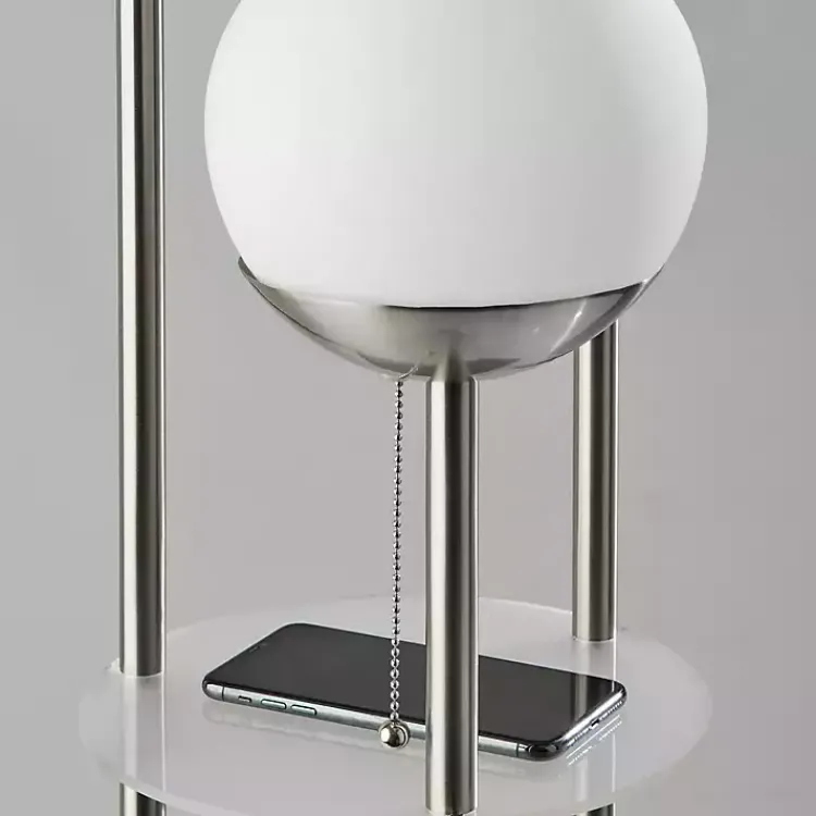 Kirklands Home Silver Globe 3-Light Shelf Floor Lamp Best
