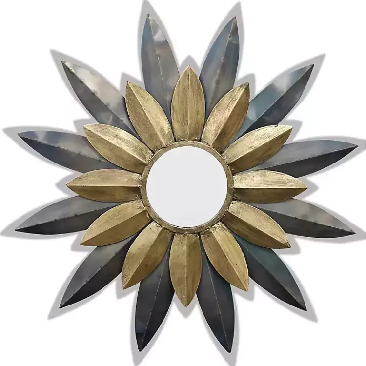 Kirklands Home Silver Gold Starstruck Burst Metal Wall Mirror Hot