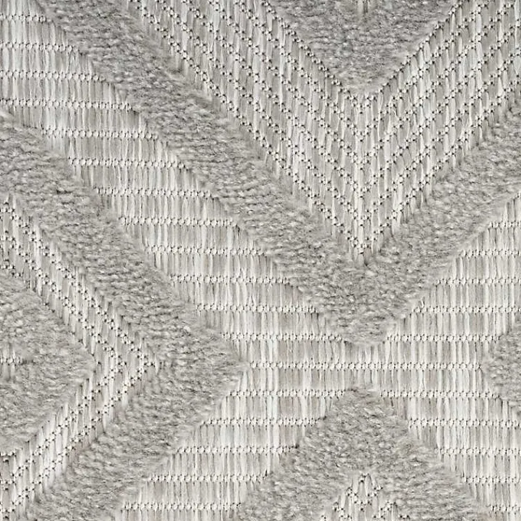 Kirklands Home Gray Diamond Indoor/Outdoor Area Rug, 4x6 Silver Outlet