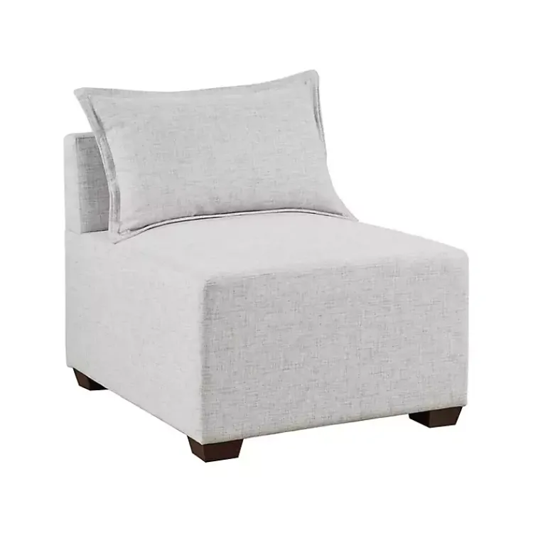 Kirklands Home Silver Modular Armless Accent Chair Gray Outlet
