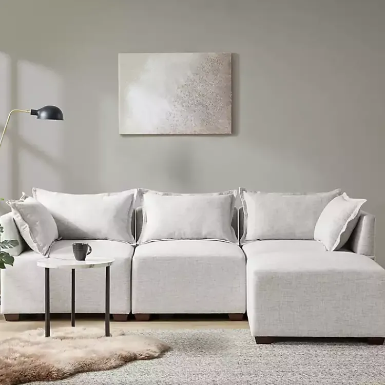 Kirklands Home Silver Modular Armless Accent Chair Gray Outlet