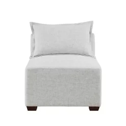 Kirklands Home Silver Modular Armless Accent Chair Gray Outlet