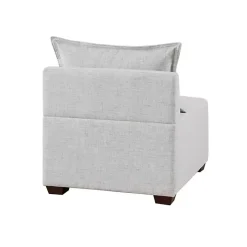 Kirklands Home Silver Modular Armless Accent Chair Gray Outlet