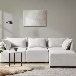 Kirklands Home Silver Modular Corner Accent Chair Gray Sale