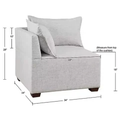 Kirklands Home Silver Modular Corner Accent Chair Gray Sale