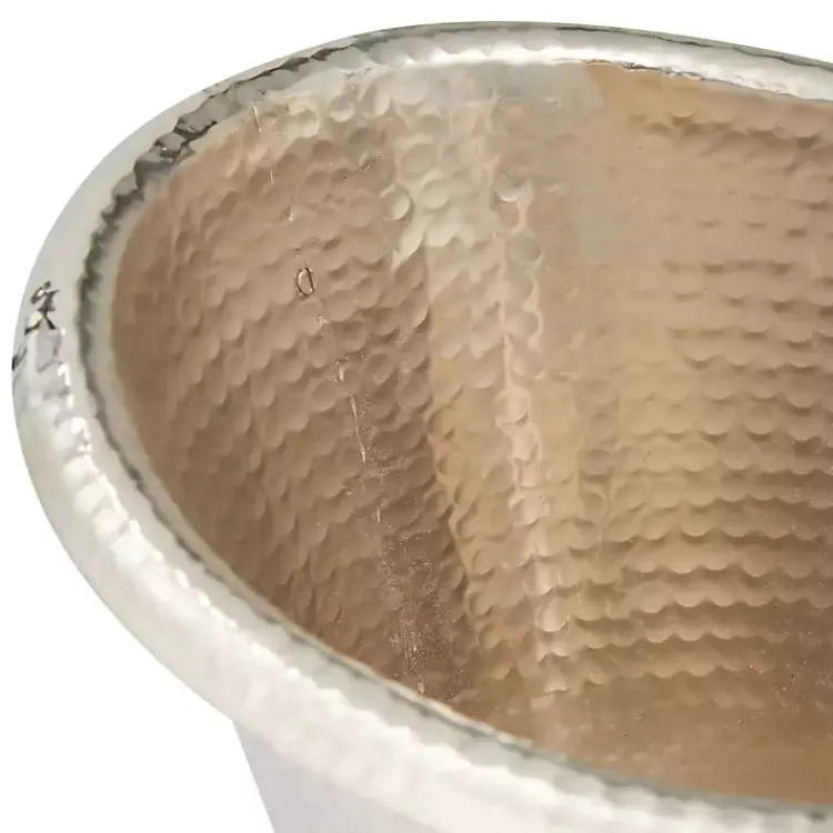 Kirklands Home Hammered Metal Footed Wine Bucket Silver Best