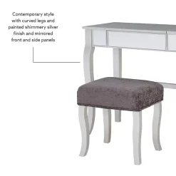 Kirklands Home Silver Harper Flip-Top 2-pc. Vanity Set Gray Discount