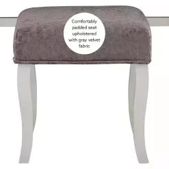 Kirklands Home Silver Harper Flip-Top 2-pc. Vanity Set Gray Discount