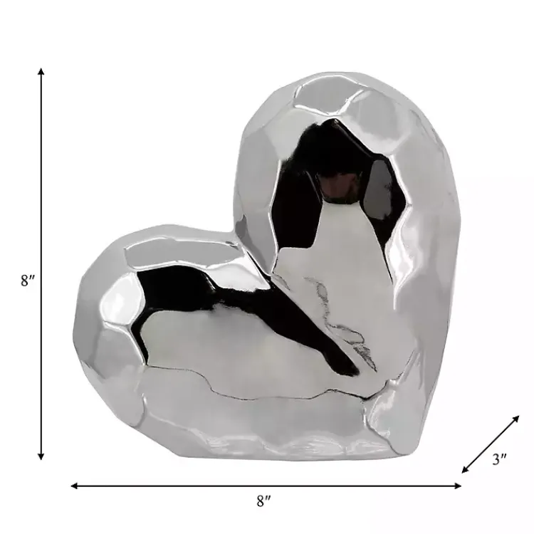 Statues & Figurines>Kirklands Home Heart Figurine SIlver