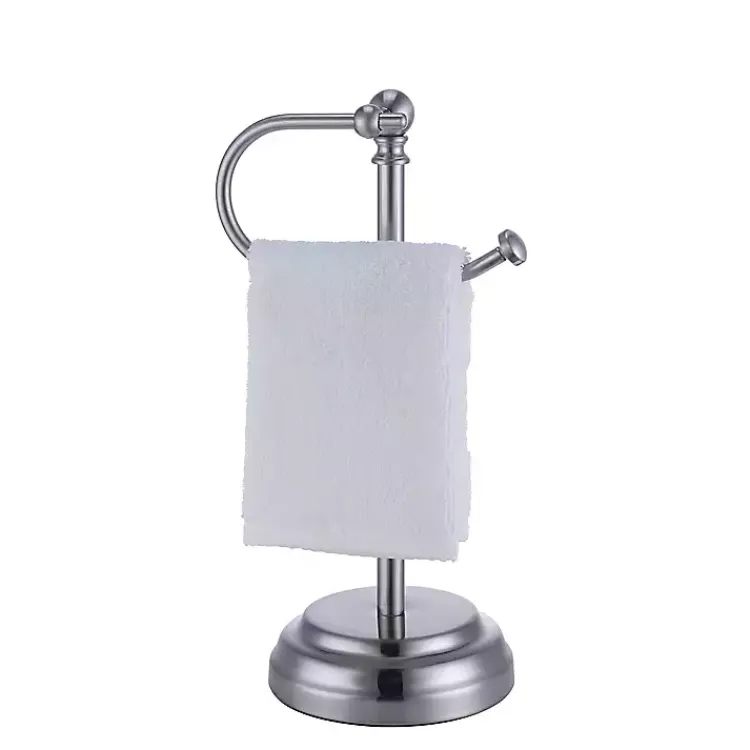 Kirklands Home Hook Countertop Towel Holder Silver Outlet