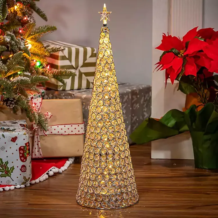 Christmas Decorations>Kirklands Home Silver Jeweled Pre-Lit Christmas Tree