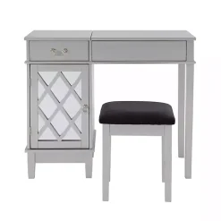 Kirklands Home Silver Lattice Ella 2-pc. Vanity Set Gray Discount