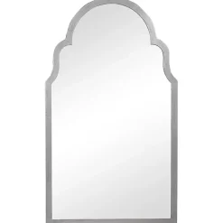 Kirklands Home Silver Leaf Iron Arch Top Mirror