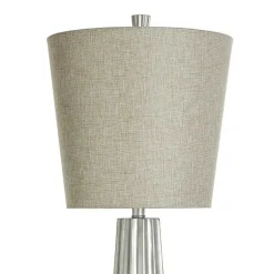 Kirklands Home Silver Leaf Tapered Buffet Lamp Tan Clearance