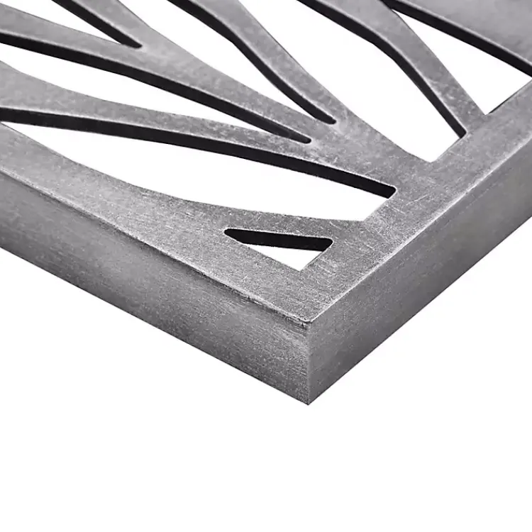 Kirklands Home Silver Madison Park Florian Wall Plaques, Set of 2 Gray