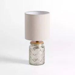 Kirklands Home Silver Mercury Glass Mini Table Lamp White Online