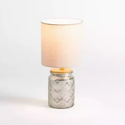 Kirklands Home Silver Mercury Glass Mini Table Lamp White Online