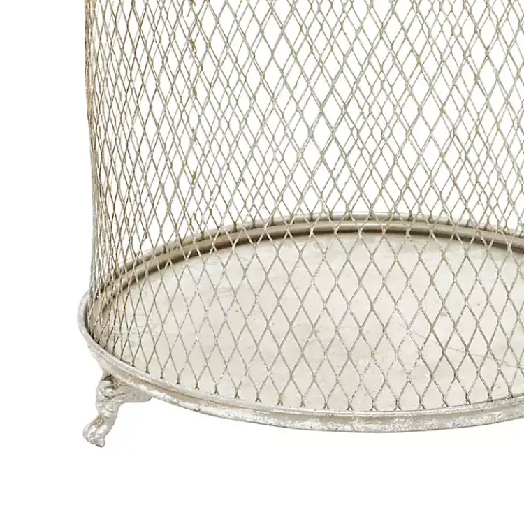 Lanterns>Kirklands Home Metal Bird Cage Cloche Lanterns, Set of 2 Silver