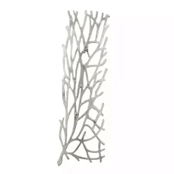 Kirklands Home Metal Coral Panel Wall Plaques, Set of 2 Silver Discount
