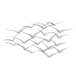Kirklands Home Metal Flock of Birds Wall Plaque Silver Outlet