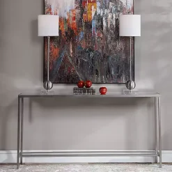 Kirklands Home Metal Mirrored Top Slim Console Table Silver Online