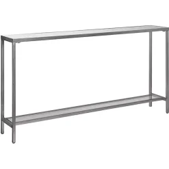 Kirklands Home Metal Mirrored Top Slim Console Table Silver Online