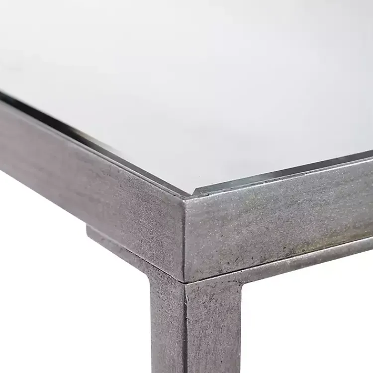 Kirklands Home Metal Mirrored Top Slim Console Table Silver Online